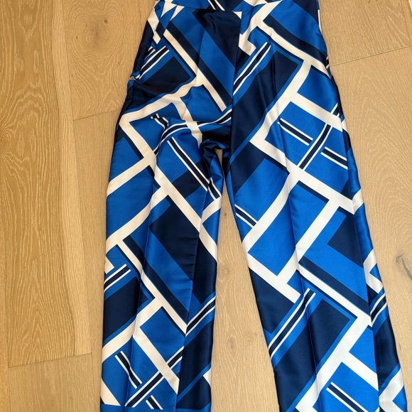Zara Blue Geometric Women's Pant and top set - Picture 7 of 8